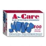 Catering Sterile Waterproof Blue Plasters Assorted (x6 Sizes) Box x100
